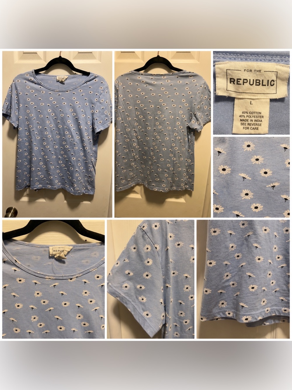 Casual   Light Blue Daisy Too Size L